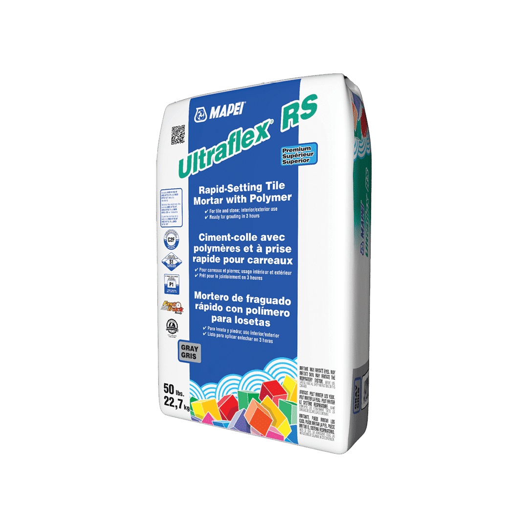 Mapei - Ultraflex RS Premium Rapid-Setting Tile Mortar with Polymer, Gray - 50 lb