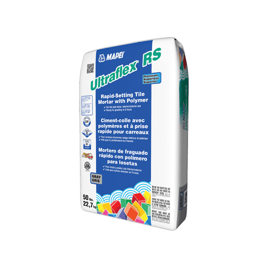 Mapei - Ultraflex RS Premium Rapid-Setting Tile Mortar with Polymer, Gray - 50 lb