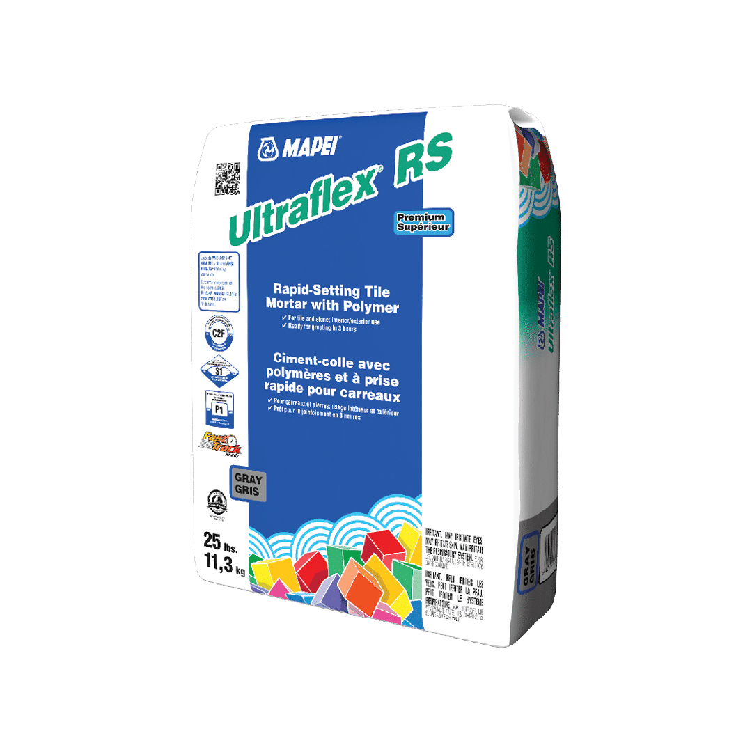 Mapei - Ultraflex RS Premium Rapid-Setting Tile Mortar with Polymer, Gray - 25 lb