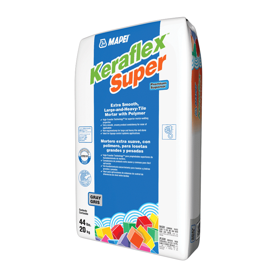 Mapei - Keraflex Super Premium Extra Smooth Large & Heavy Tile Mortar, Gray - 44 lb