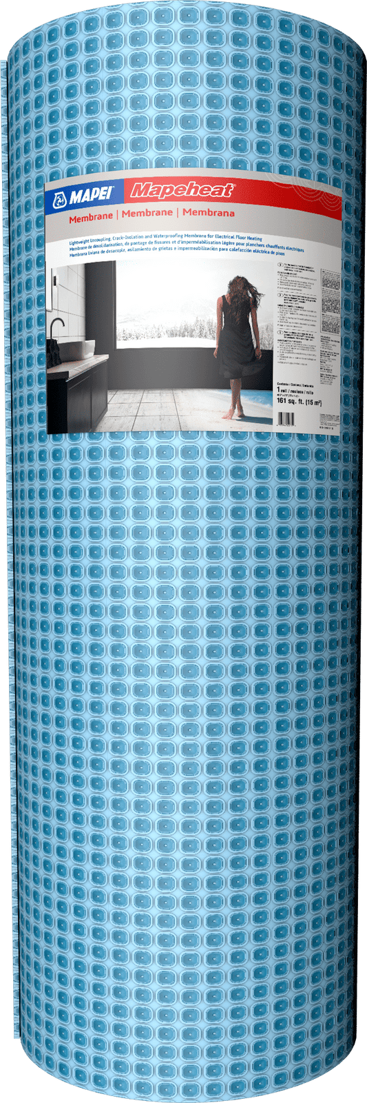 Mapei - Mapeheat Membrane Lightweight Uncoupling, Crack-Isolation & Waterproofing - 49' 3" x 3' 3" Roll