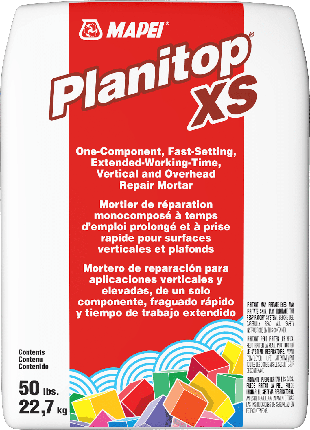 Mapei - Planitop XS Extended-Working-Time Vertical & Overhead Repair Mortar - 50 lb