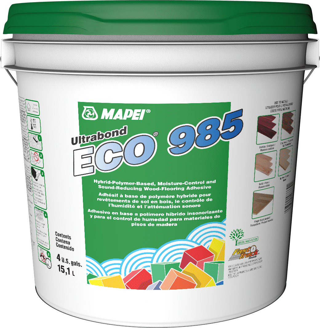 Mapei - Ultrabond ECO 985 Hybrid-Polymer-Based Moisture-Control and Sound-Reducing Wood-Flooring Adhesive - 15.1 L