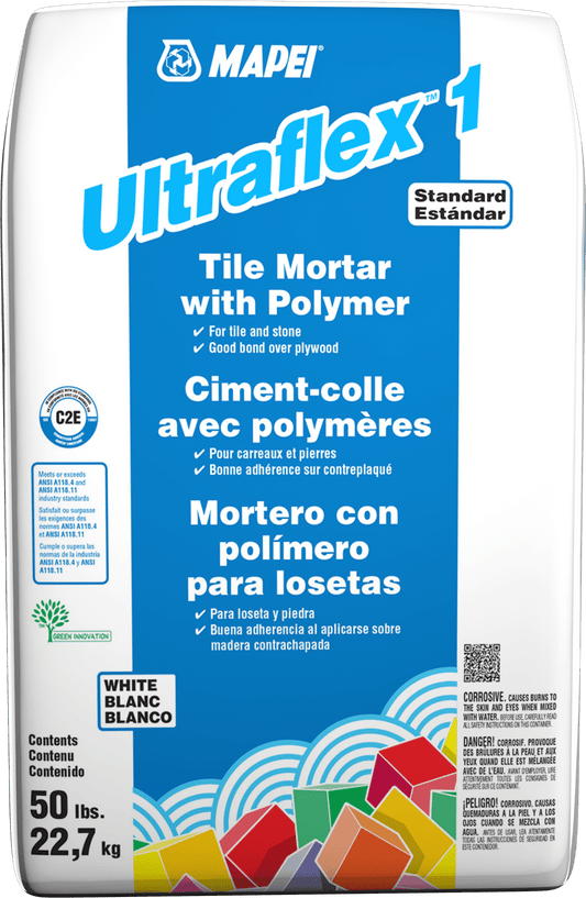 Mapei - Ultraflex 1 Polymer-Modified Mortar, White - 50 lb