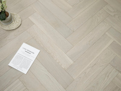 American Oak Herringbone - Pearl Vidar Flooring Floor Mart Canada