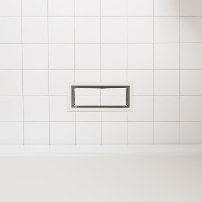 Aria Luxe - Framed OG Floor Vent 4"x10" White