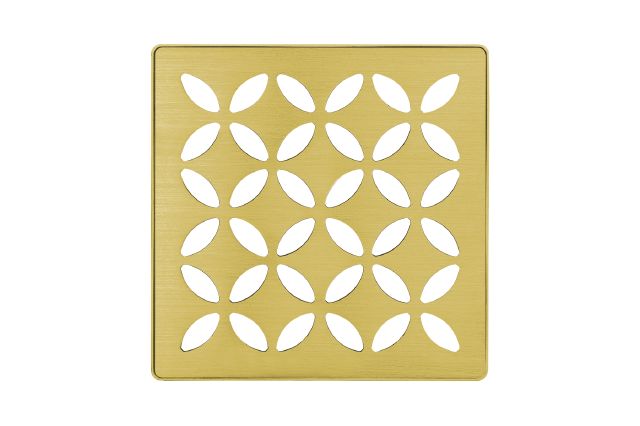 KERDI-DRAIN GRATE KIT 4" BR CLASSIC GOLD FLORAL Schluter Floor Mart Canada