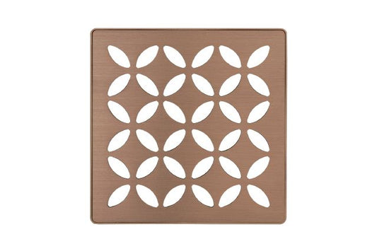 KERDI-DRAIN GRATE KIT 4" BR ROSE GOLD FLORAL Schluter Floor Mart Canada