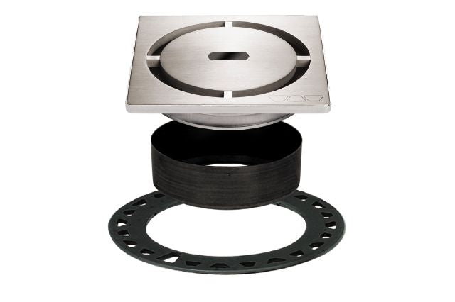 KERDI-DRAIN GRATE KIT 4" BRUSHED STN STEEL PURE Schluter Floor Mart Canada