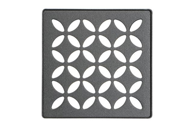 KERDI-DRAIN GRATE KIT 4" DK ANTHRACITE FLORAL Schluter Floor Mart Canada