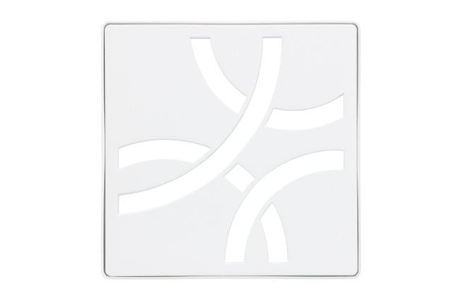 KERDI-DRAIN GRATE KIT 4" MATTE WHITE CURVE Schluter Floor Mart Canada