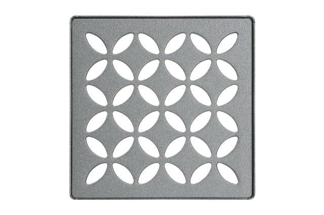 KERDI-DRAIN GRATE KIT 4" PEWTER FLORAL Schluter Floor Mart Canada