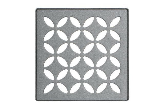 KERDI-DRAIN GRATE KIT 4" PEWTER FLORAL Schluter Floor Mart Canada