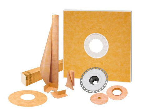 KERDI-SHOWER-KIT 48" X 48" PVC FLANGE 2" Floor Mart Canada Floor Mart Canada