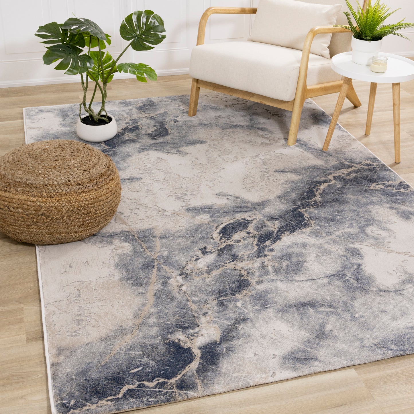 Luca G184 Grey Blue White Kalora Rugs Floor Mart Canada