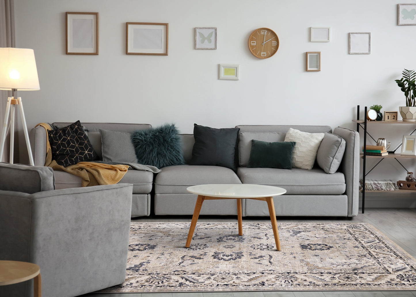 Samira F037 Beige Grey Kalora Rugs Floor Mart Canada