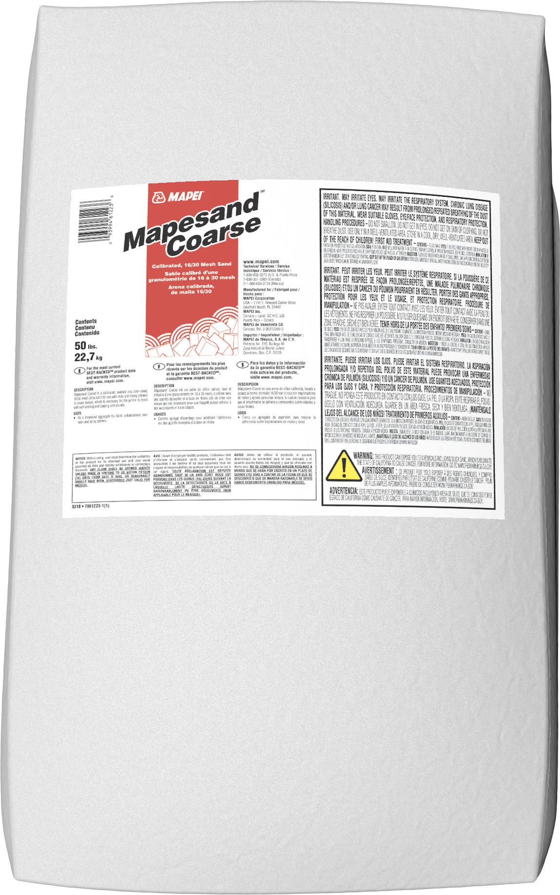 Mapei - Mapesand Coarse Calibrated Mesh Sand 16/30 22.7 kg