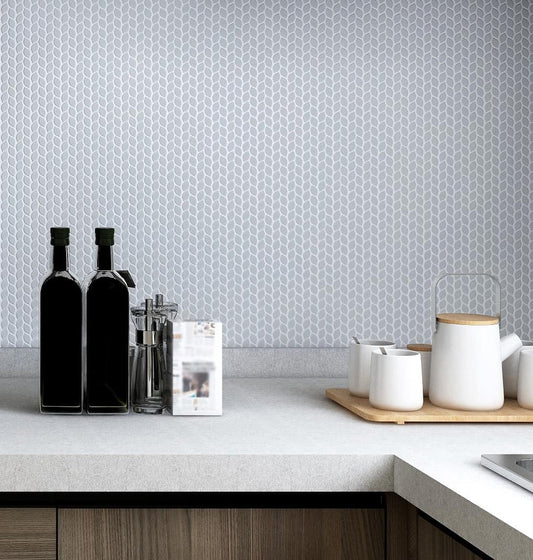 Alexander Glass Leaf Cream Sarana Tile Floor Mart Canada