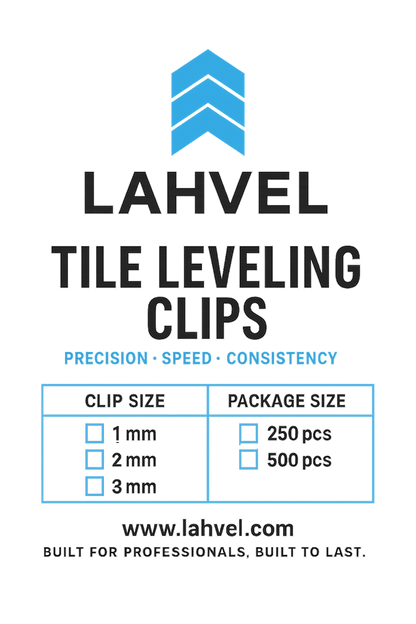 Lahvel Tile Leveling Clips – Professional Anti-Lippage System