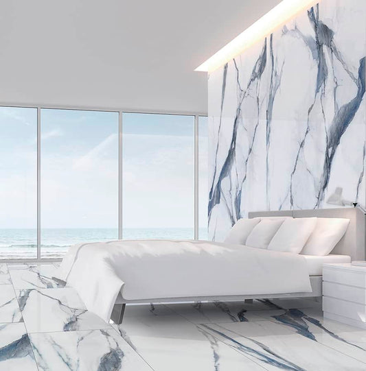 EK Oceanic Calacatta Matte Sarana Tile Floor Mart Canada