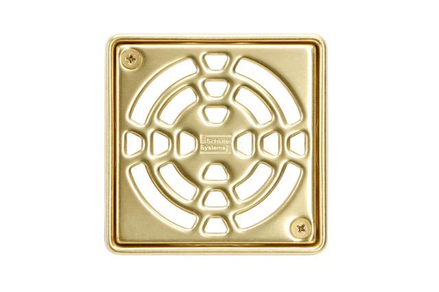 KERDI-DRAIN GRATE KIT 4" CLASSIC GOLD DES1 Schluter Floor Mart Canada