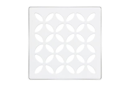 KERDI-DRAIN GRATE KIT 4" MATTE WHITE FLORAL Schluter Floor Mart Canada