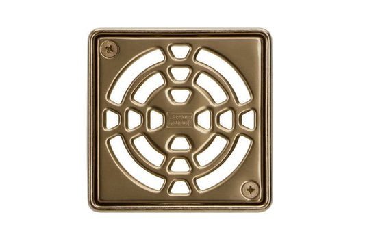 KERDI-DRAIN GRATE KIT 4" VINTAGE GOLD DES1 Schluter Floor Mart Canada