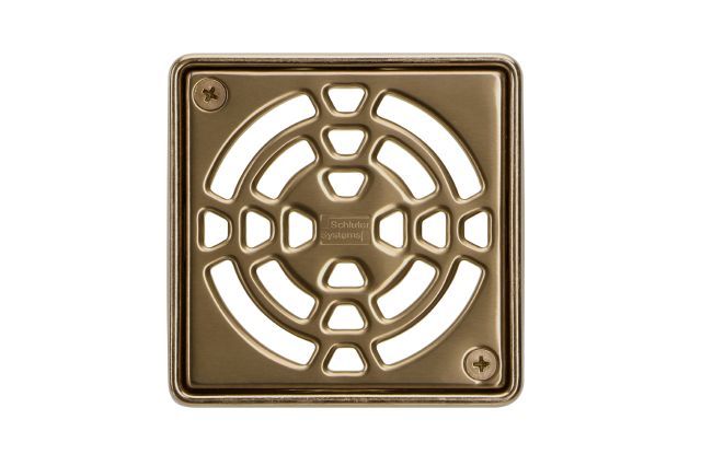 KERDI-DRAIN GRATE KIT 4" VINTAGE GOLD DES1 Schluter Floor Mart Canada