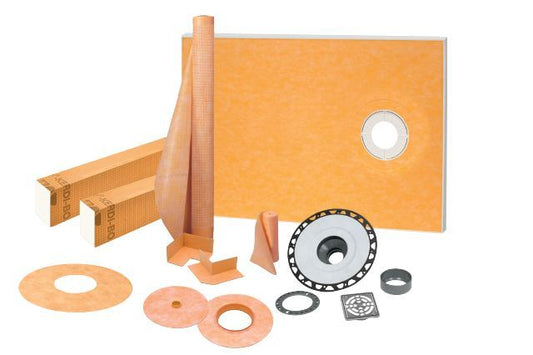 KERDI-SHOWER-KIT 38" X 60" OFFSET ABS STN STEEL Floor Mart Canada Floor Mart Canada
