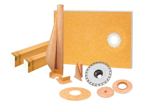 KERDI-SHOWER-KIT 38" X 60" OFFSET PVC FLANGE 2" Floor Mart Canada Floor Mart Canada