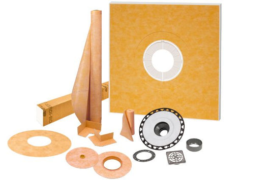 KERDI-SHOWER-KIT 48" X 48" ABS STN STEEL Floor Mart Canada Floor Mart Canada