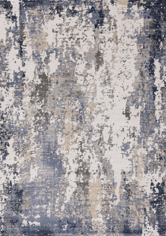 Luca G193 Blue Cream Beige Kalora Rugs Floor Mart Canada
