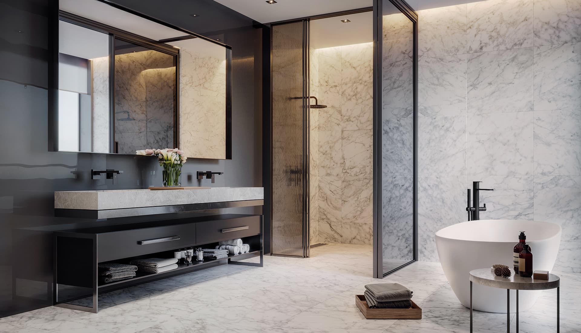 Plata Carrara Abisso Anatolia Tile Floor Mart Canada