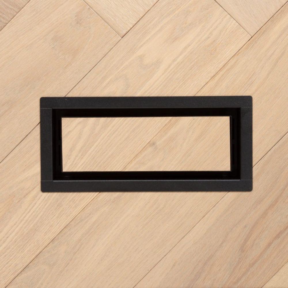 Aria Luxe - Framed OG Floor Vent 8"x30" Black